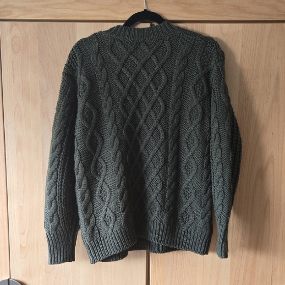 Sezane James Sweater, Forest Green Cable Knit Sweater, M, French Chic, VGUC - Picture 6 of 6